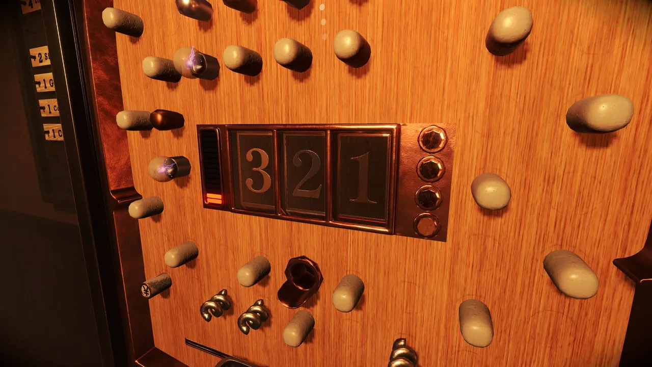 Slot reels in the middle of the board